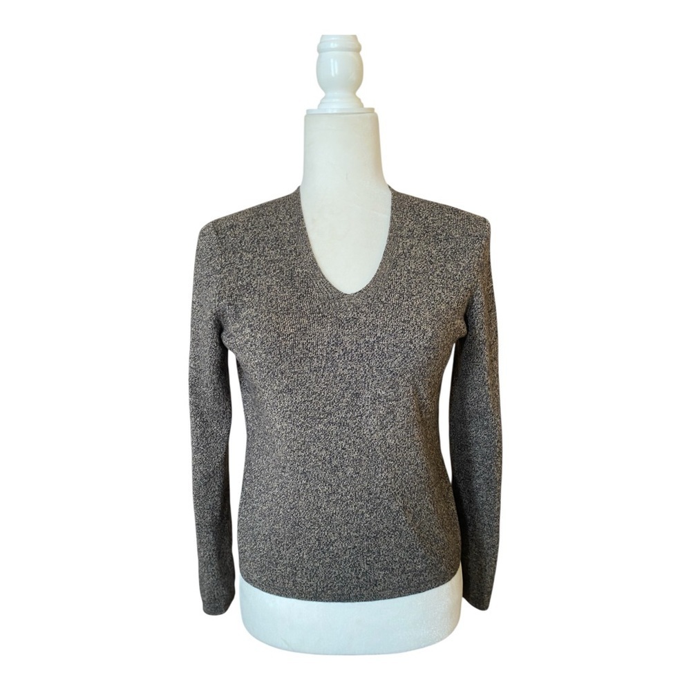 Croft & Barrow Italian Merino Wool Vintage Marbled Brown Sweater